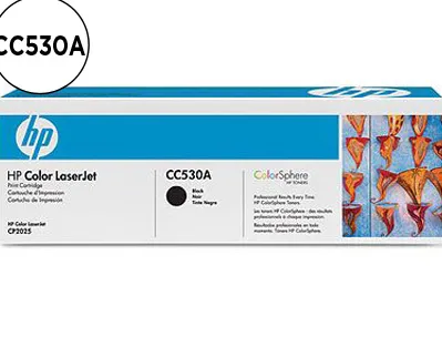 Toner laser hp 304a cc530a pour color laserjet cm2320mfp/cp2025 couleur noir 3500p