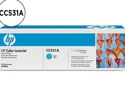 Toner laser hp 304a cc531a pour color laserjet cm2320mfp/cp2025 couleur cyan 2800p
