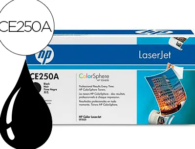 Toner laser hp 504a ce250a couleur noir 5000p
