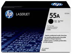 Toner laser hp 55a ce255a pour laserjet entreprise p3015/d/dn/n/x couleur noir 6000p