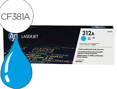 Toner laser hp 312a cf381a pour laserjet pro mfp m476 couleur cyan 2700p