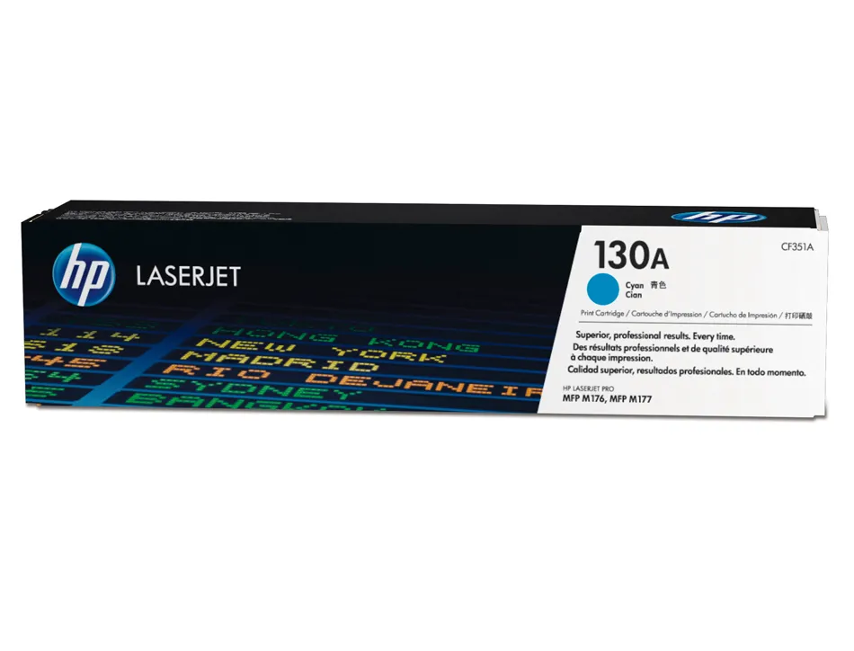 Toner laser hp 130a cf350a pour laserjet m170/176/177 couleur cyan 1300p