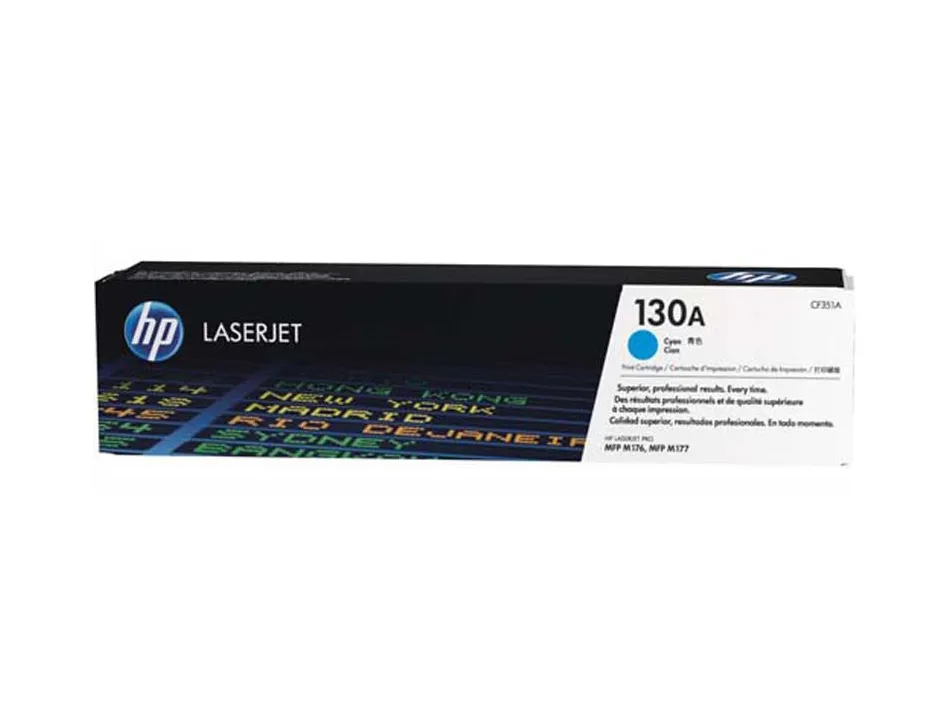 Toner laser hp 130a cf350a pour laserjet m170/176/177 couleur cyan 1300p