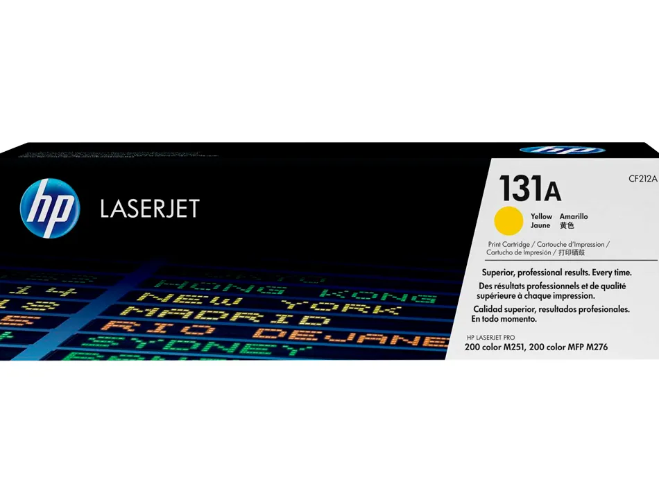 Toner laser hp 131a cf212a pour laserjet pro m251/m276 couleur jaune 1800p