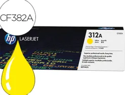 Toner laser hp 312a cf382a pour laserjet pro mfp m476 couleur jaune 2700p