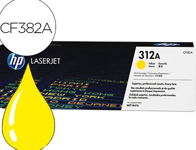 Toner laser hp 312a cf382a pour laserjet pro mfp m476 couleur jaune 2700p