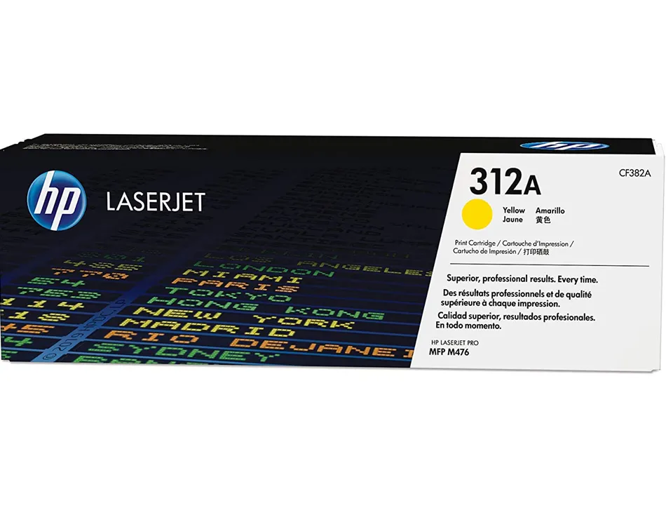 Toner laser hp 312a cf382a pour laserjet pro mfp m476 couleur jaune 2700p