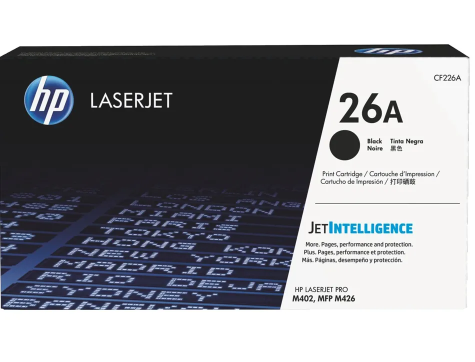 Toner laser hp 26a pour laserjet pro m402/mfp m426 couleur noir 3100p