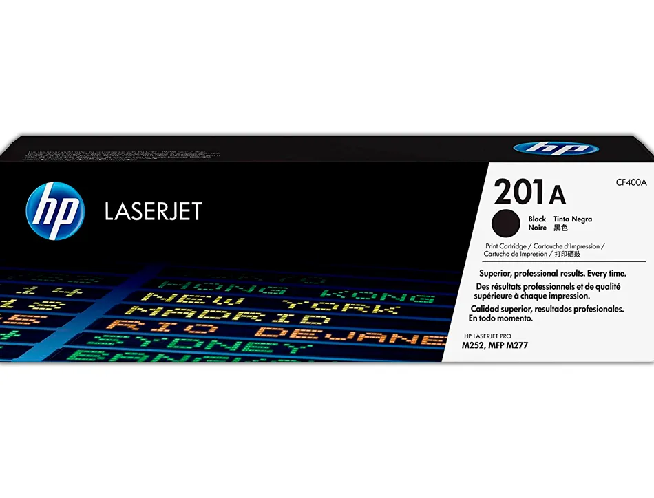 Toner laser hp 201a pour laserjet pro mfp m277/m274/m252 couleur noir 1500p