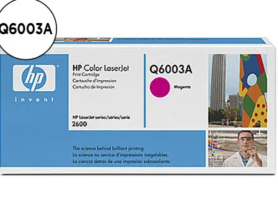 Toner laser hp 124a q6003a pour color laserjet 1600/2600n/260dn/dtn/cm1015/1017 couleur magenta 2000p