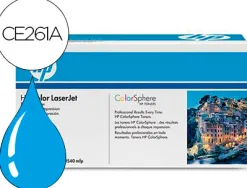 Toner laser hp ce261a couleur cyan 11000p