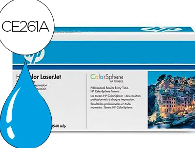 Toner laser hp ce261a couleur cyan 11000p