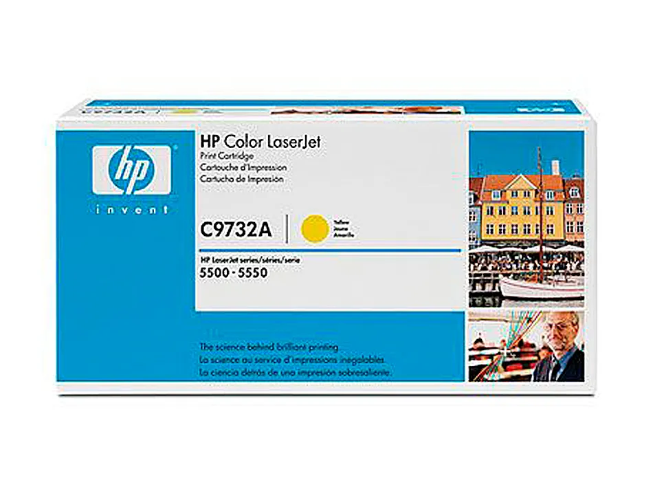 Toner laser hp n.645a c9732a couleur jaune 12000p