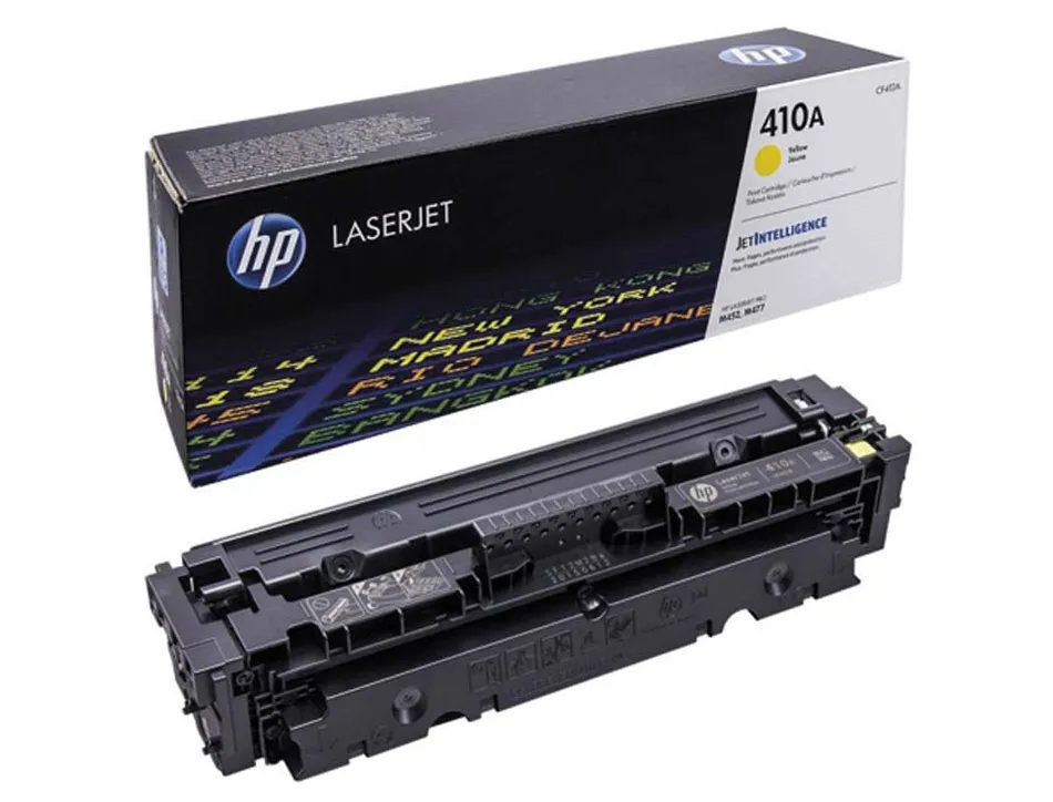 Toner laser hp n.410a laserjet pro m377/m452/mfp m477 couleur jaune 2300p