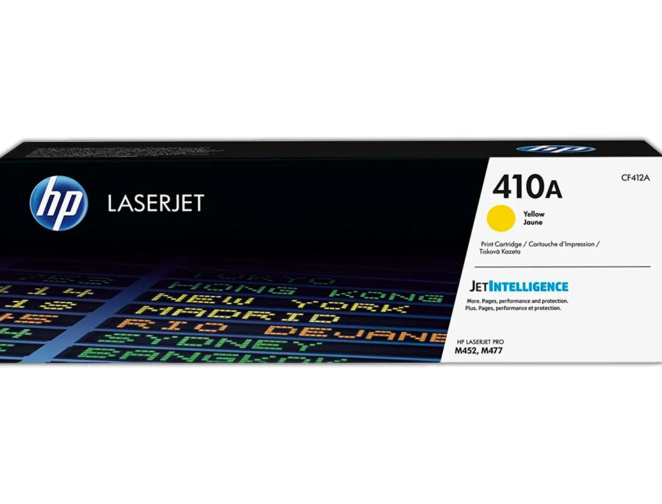 Toner laser hp n.410a laserjet pro m377/m452/mfp m477 couleur jaune 2300p