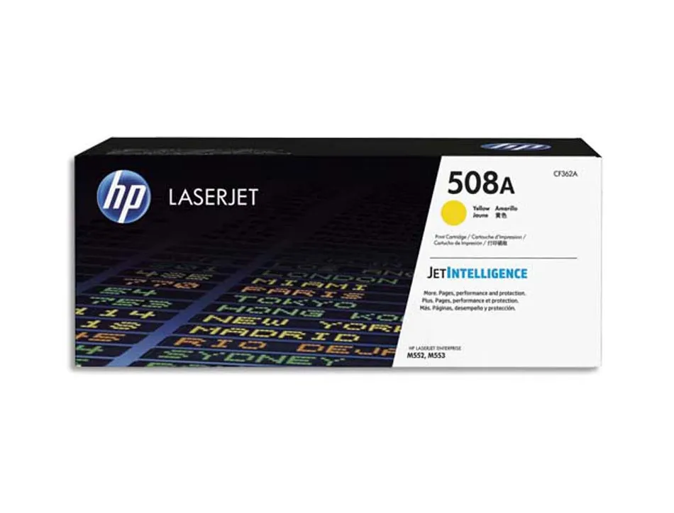 Toner laser hp n.508a laserjet entreprise m552/m553/m577 couleur jaune 5000p