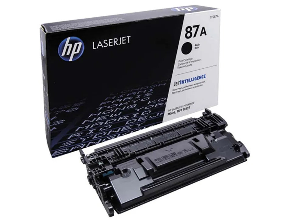 Toner laser hp n.87a laserjet entreprise m506/mfp m527 & laserjet pro m501 couleur noir 9000p