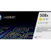 Toner laser hp n.508x laserjet entreprise m552/m553/m577 couleur jaune 9500p