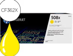 Toner laser hp n.508x laserjet entreprise m552/m553/m577 couleur jaune 9500p