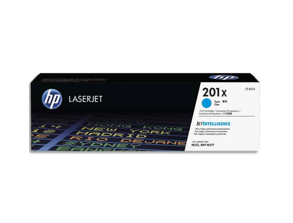 Toner laser hp n.201x laserjet pro mfp m277/m274/m252 couleur cyan 2300p