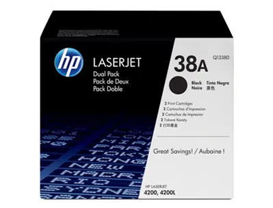 Toner laser hp q1338d couleur noir 12000p pack 2 unités