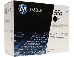 Toner laser hp 55x ce225x pour laserjet entreprise p3015/d/dn/n/x couleur noir haute capacité 12500p