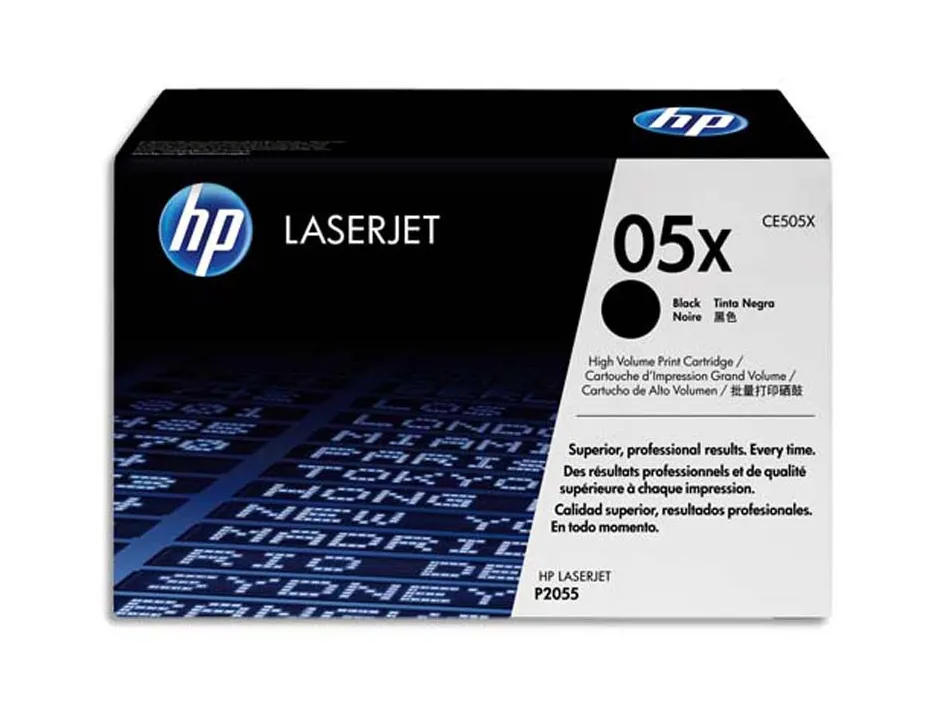 Toner laser hp 05x ce505x pour laserjet p2035/2055d/dn couleur noir haute capacité 6500p