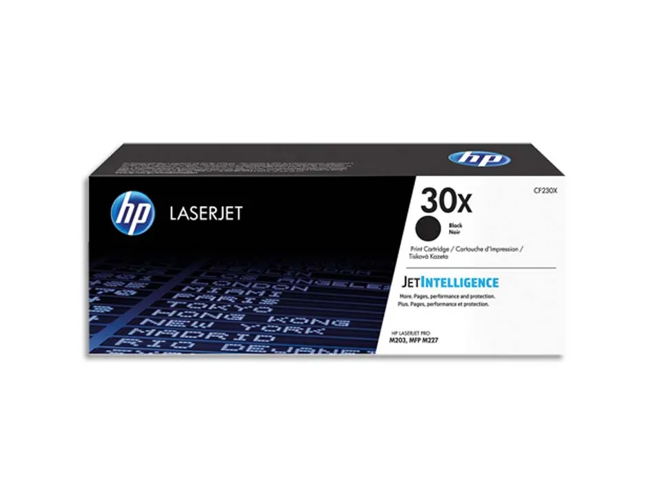 Toner laser hp 30x cf230x pour laserjet pro m203/m227 couleur noir 3500p