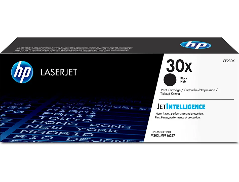 Toner laser hp 30x cf230x pour laserjet pro m203/m227 couleur noir 3500p