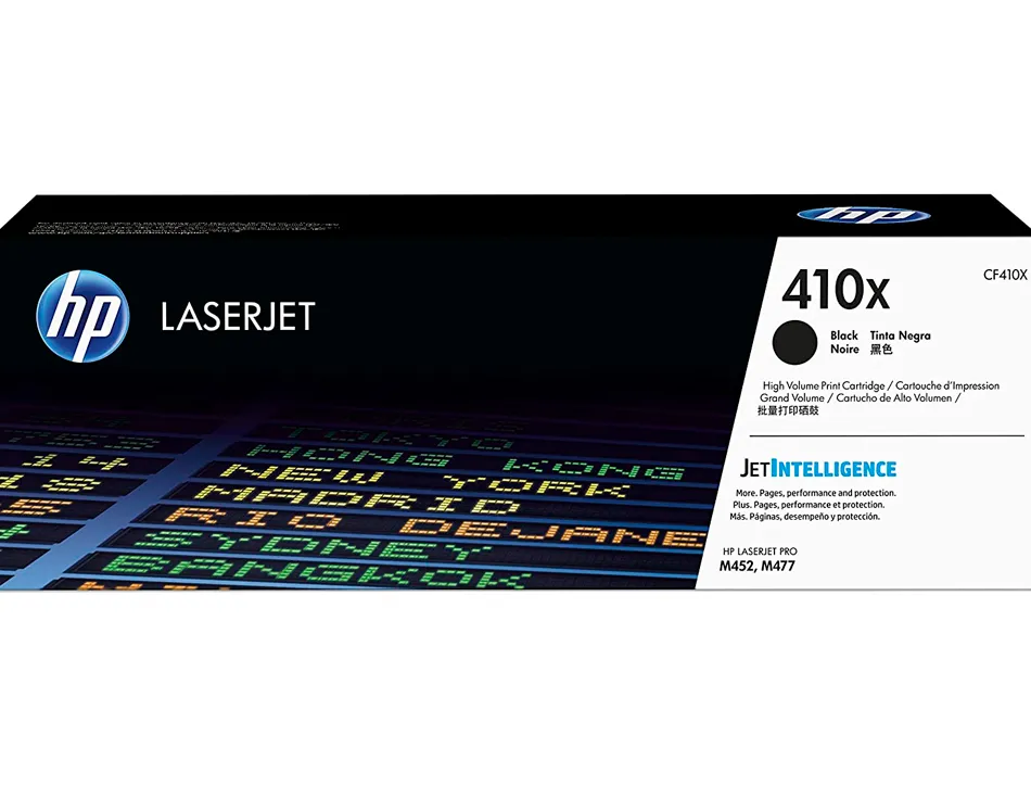 Toner laser hp 410x cf410x pour laserjet pro m377/m452/mfp m477 couleur noir 6500p