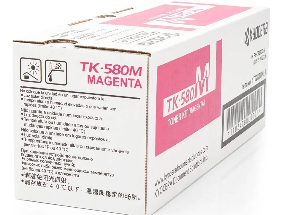 Toner laser kyocera 1t02ktbnl0 tk580m pour fsc5150dn/p6021cdn couleur magenta 2800p