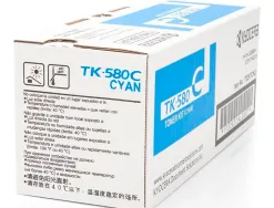 Toner laser kyocera 1t02ktcnl0 tk580c pour fsc5150dn/p6021cdn couleur cyan 2800p