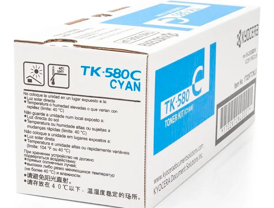 Toner laser kyocera 1t02ktcnl0 tk580c pour fsc5150dn/p6021cdn couleur cyan 2800p