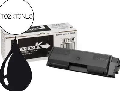 Toner laser kyocera 1t02kt0nl0 tk580 pour fsc5150dn/p6021cdn couleur noir 3500p