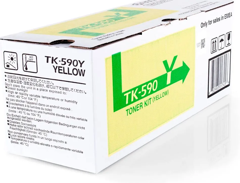 Toner laser kyocera 1t02kvanl0 tk590y pour fsc2016/2026/2126/5250/p2026cdn couleur jaune 5000p