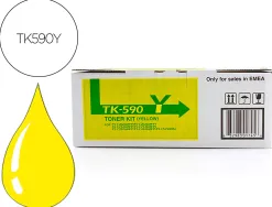 Toner laser kyocera 1t02kvanl0 tk590y pour fsc2016/2026/2126/5250/p2026cdn couleur jaune 5000p