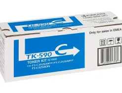 Toner laser kyocera 1t02kvcnl0 tk590c pour fsc2016/2026/2126/5250/p2026cdn couleur cyan 5000p