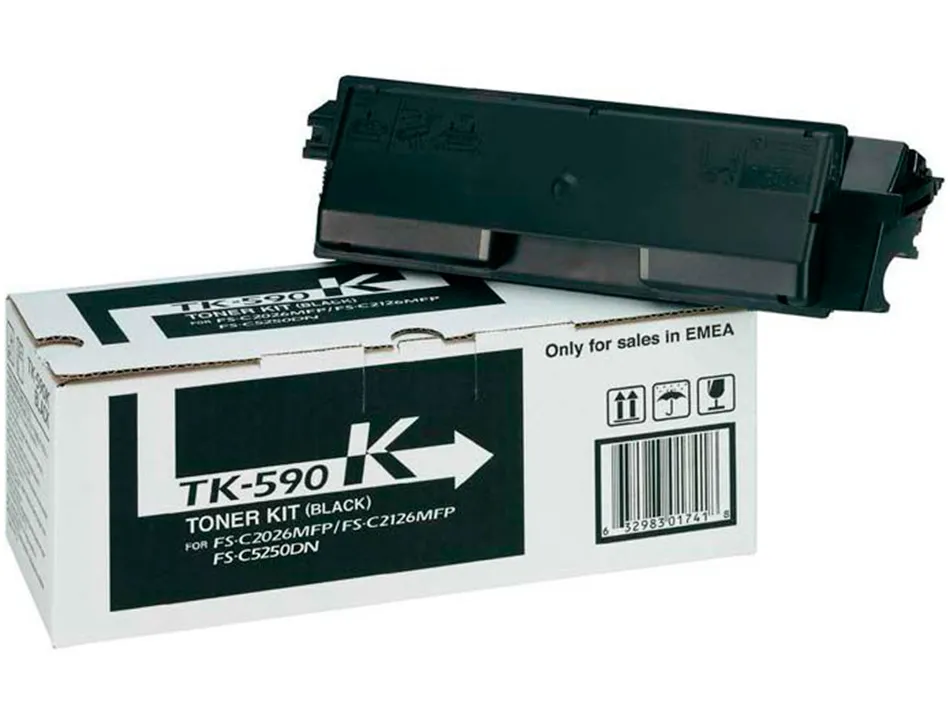 Toner laser kyocera 1t02kv0nl0 tk590 pour fsc2016/2026/2126/5250 couleur noir 7000p