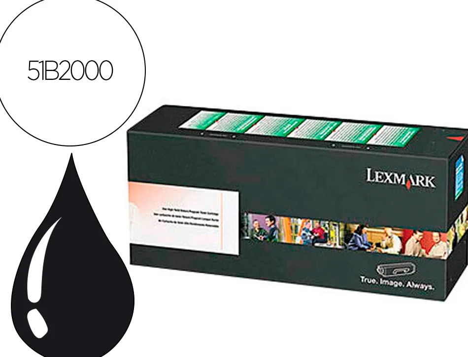 Toner laser lexmark 51 b2000 2500 pag