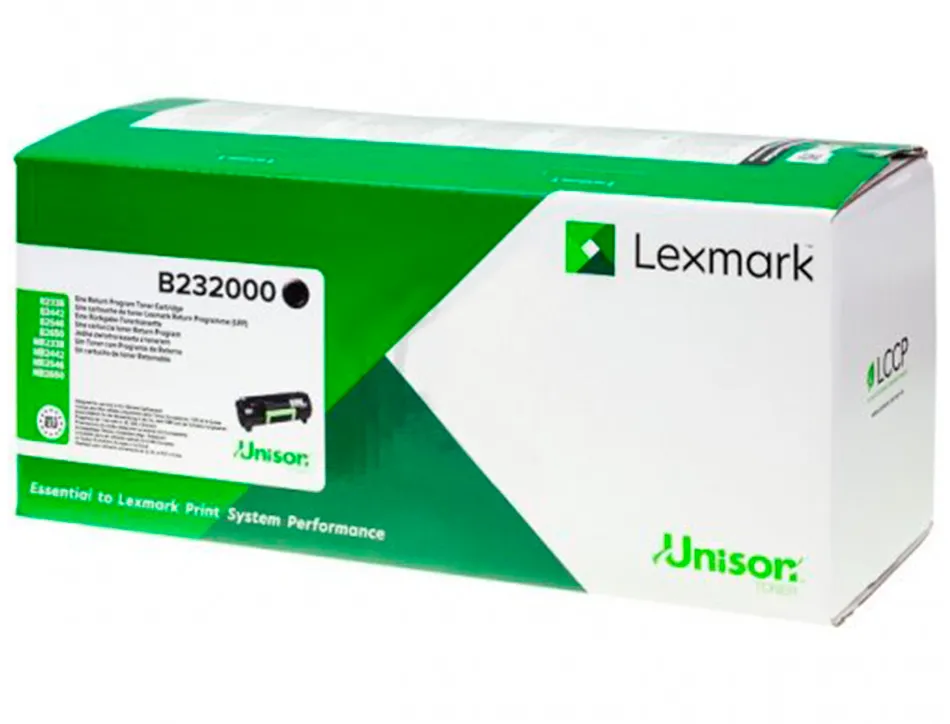 Toner laser lexmark b232000 couleur noir 3000 pag