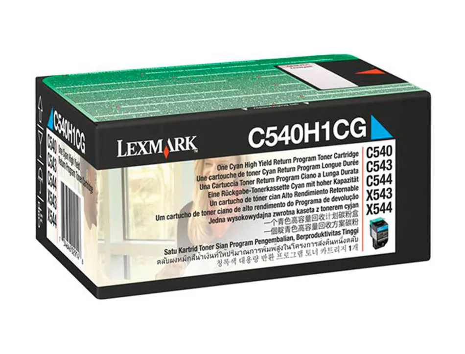 Toner laser lexmark c540/c543/c544/x543/x544 c540a1cg couleur cyan 1000p