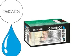 Toner laser lexmark c540/c543/c544/x543/x544 c540a1cg couleur cyan 1000p