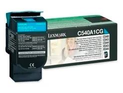 Toner laser lexmark c540/c543/c544/x543/x544 c540a1cg couleur cyan 1000p