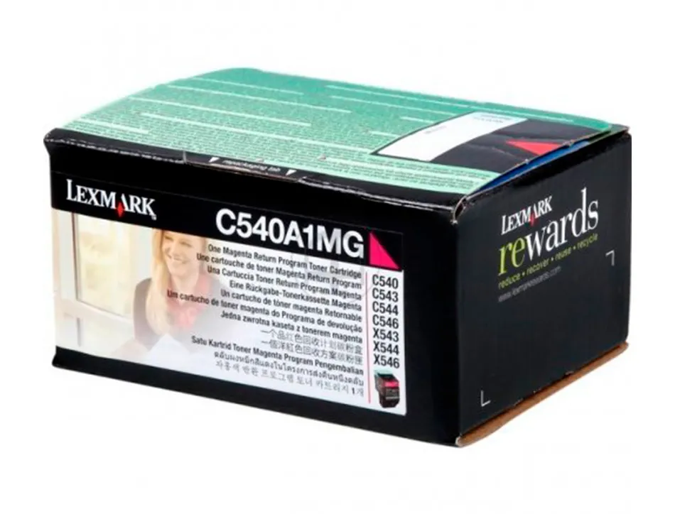 Toner laser lexmark c540/c543/c544/x543/x544 c540a1mg couleur magenta 1000p