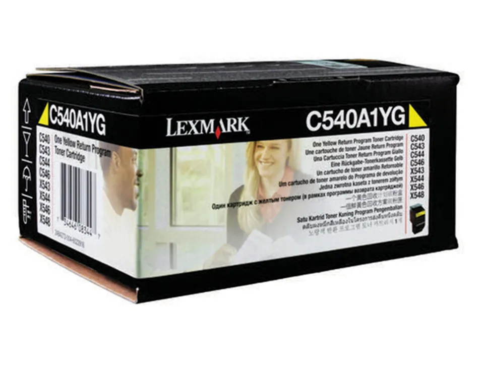 Toner laser lexmark c540/c543/c544/x543/x544 c540a1yg couleur jaune 1000p