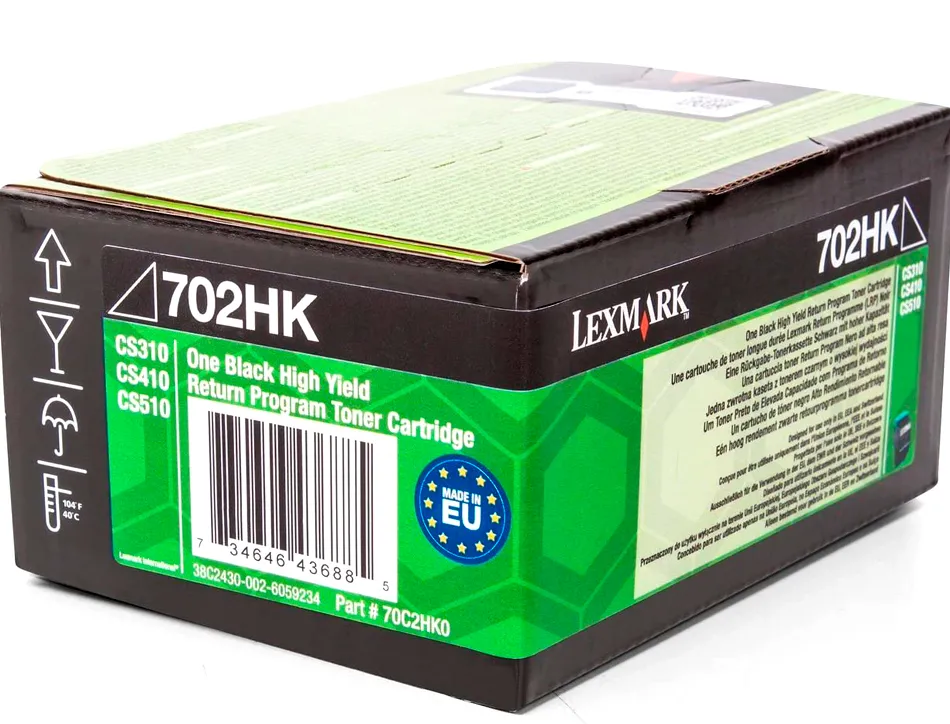 Toner laser lexmark 70c2hk0 pour cs310/410 couleur noir 4000p