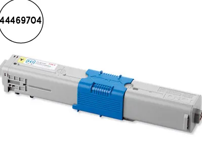Toner laser oki 44469704 pour c310/c330/c510/c530 couleur jaune 2000p