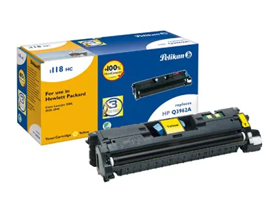 Toner laser pelikan compatible imprimantes hp q3962a jaune