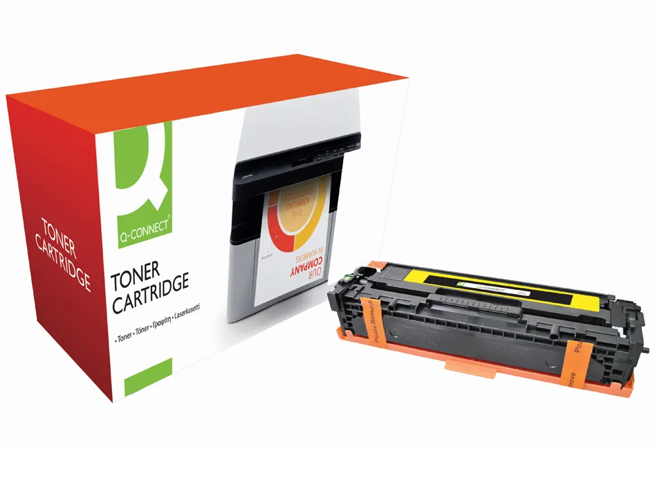 Toner laser q-connect compatible imprimantes hp cb542a couleur jaune 1400p