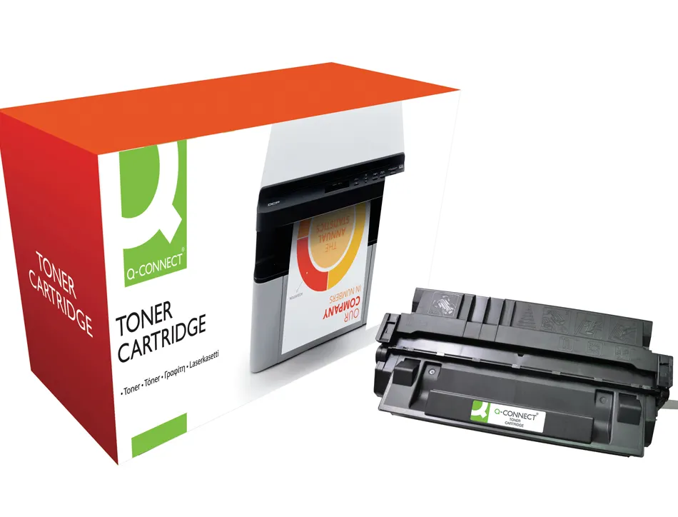 Toner laser q-connect compatible imprimantes canon ep62 et hp c4129x couleur noir haute capacite 10000p